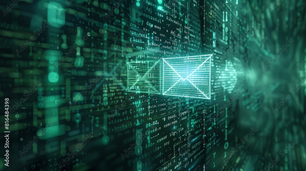 Email Encryption An artistic representation of an email enveloped in layers of digital encryption Email Encryption An artistic representation of an email enveloped in layers of digital encryption