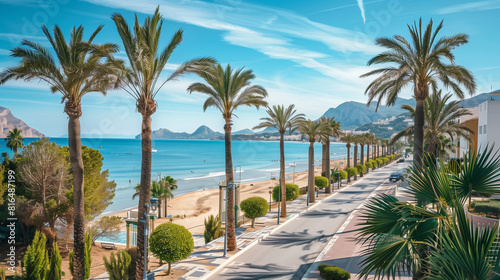 palm trees on the beach © EnGbarr