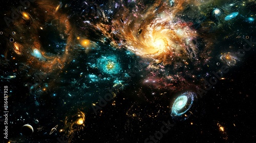 nebula, galaxy, star, space background