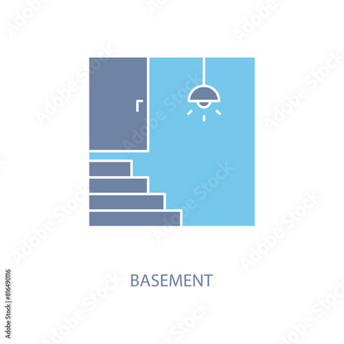 basement concept line icon. Simple element illustration. basement concept outline symbol design.