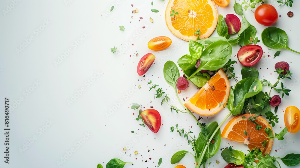 Floating Fruits and Vegetables Floating Fruits and Vegetables