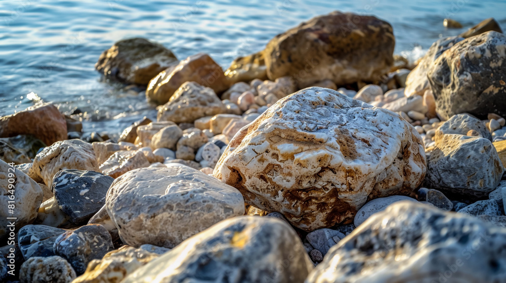 Pile of Pebbles on a Beach Pile of Pebbles on a Beach