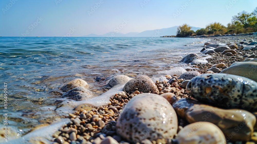 Pile of Pebbles on a Beach Pile of Pebbles on a Beach