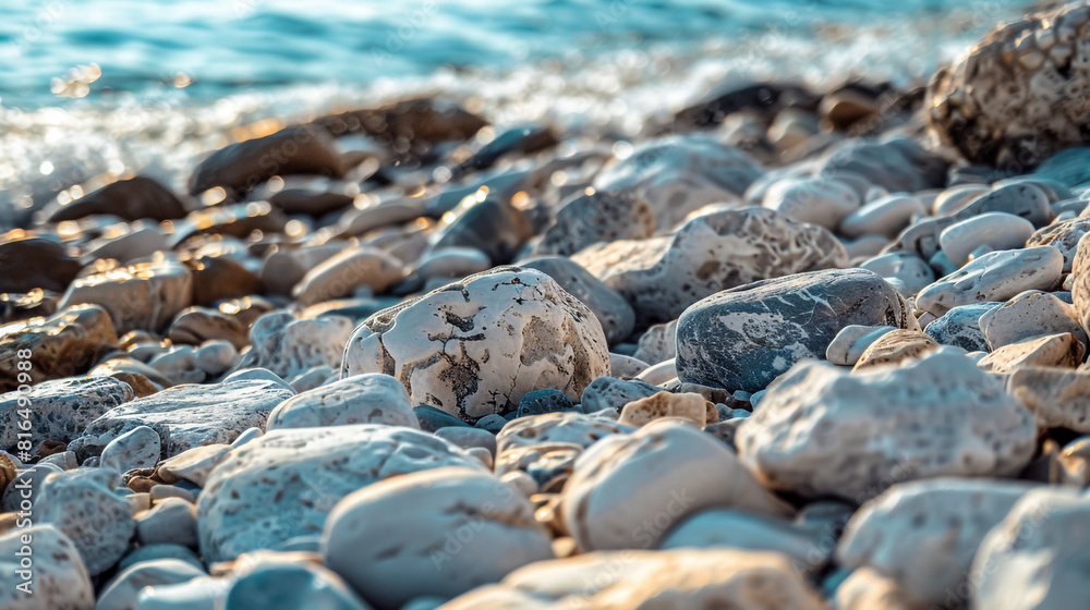 Pile of Pebbles on a Beach Pile of Pebbles on a Beach