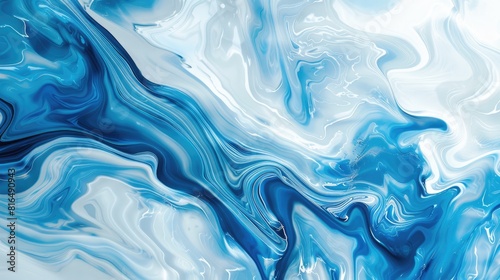 Blue and white abstract design in different shades