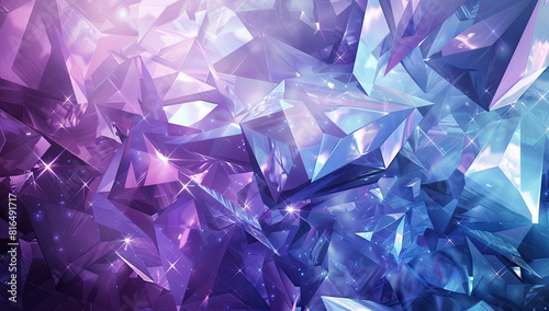 Purple crystal background. Created with Ai