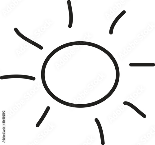 Sun Outline Vector Illustration