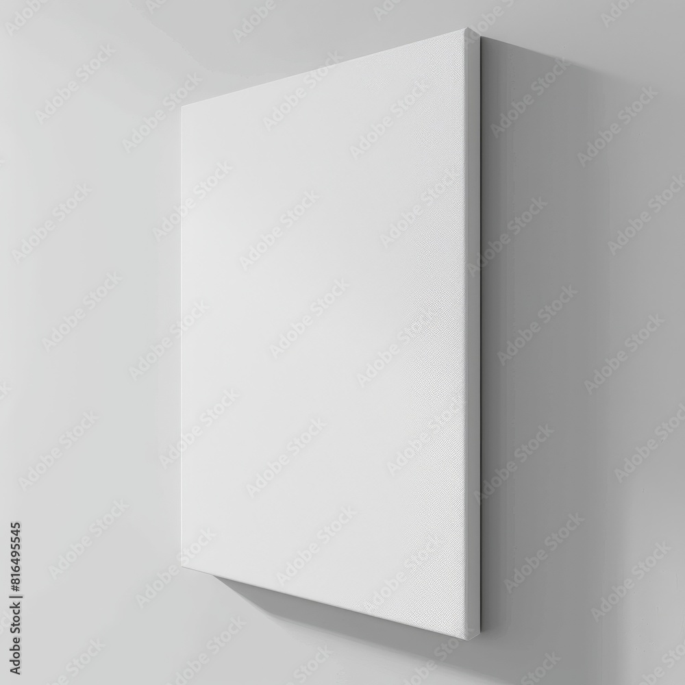 blank white art canvas on a wall - minimal mockup template blank white art canvas on a wall - minimal mockup template