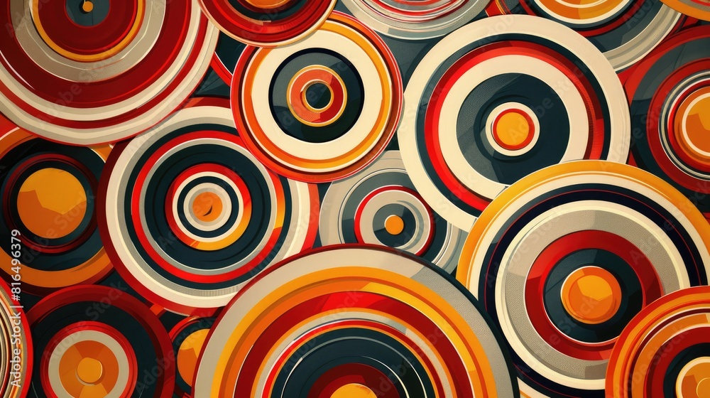 Design of a Background with Spiral Circles Design of a Background with Spiral Circles