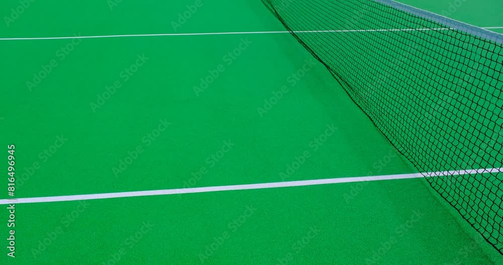Part of the synthetic grass tennis court with markup Part of the synthetic grass tennis court with markup