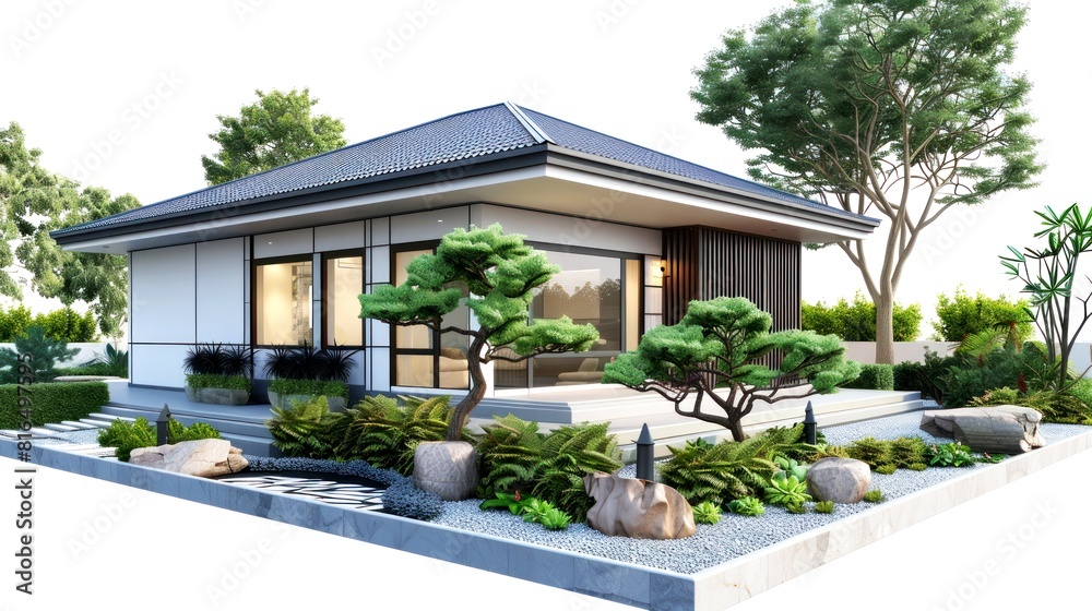 illustration art 3D sketchup building and architecture