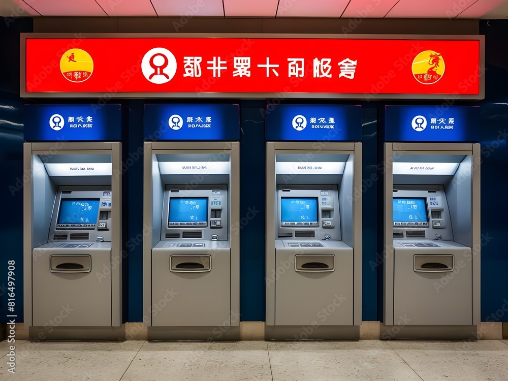 cash machine in the atm cash machine in the atm