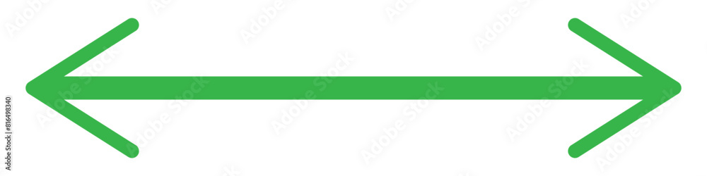 Horizontal dual thin long straight double ended arrow. Arrow icon, pointer, road sign. 11:11 Horizontal dual thin long straight double ended arrow. Arrow icon, pointer, road sign. 11:11