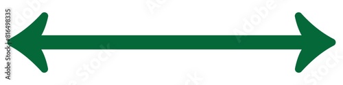 Horizontal long straight arrow sign. Green pointer, direction, position symbol. Green profit arrow isolated Vector illustration. 11:11