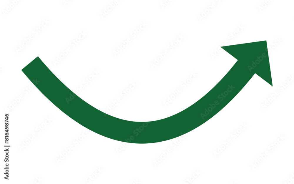 Green semi circle arrow. Arrow icon, pointer, road sign. 11:11 Green semi circle arrow. Arrow icon, pointer, road sign. 11:11