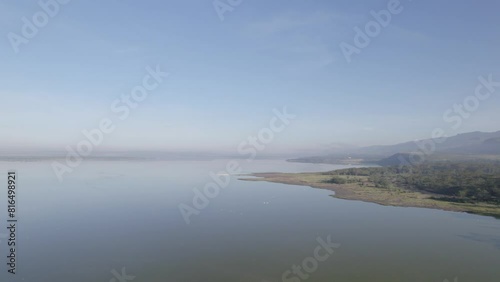Lake view drone shot of Lake elementaita rift valley photo