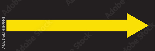 Long arrow vector icons. Yellow long arrow pointer icon. vector, isolated. 11:11