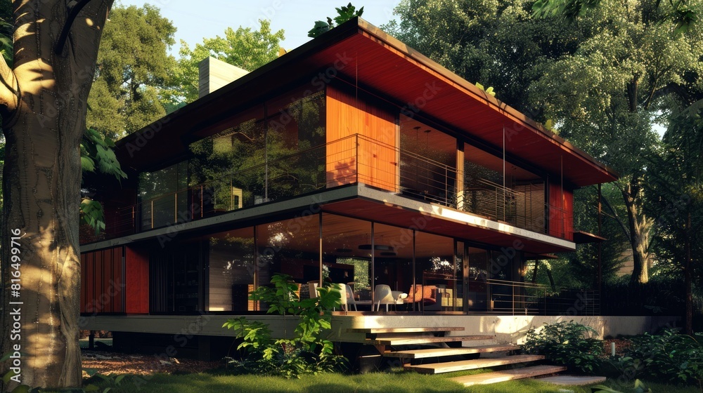illustration art 3D sketchup building and architecture
