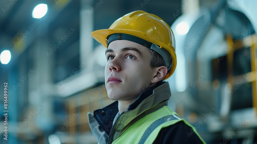 young engineer with new modern uniform young engineer with new modern uniform