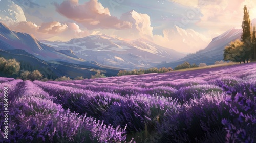 Scenery featuring lavender fields