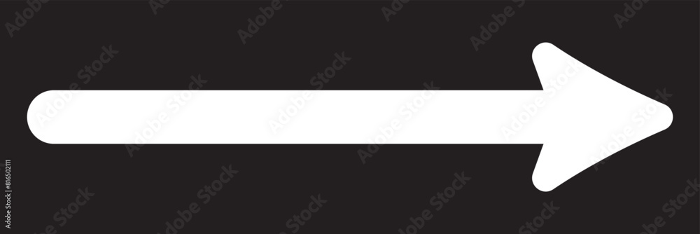 Straight long arrow vector icon. White long horizontal arrow. Contour isolated vector. 11:11 Straight long arrow vector icon. White long horizontal arrow. Contour isolated vector. 11:11