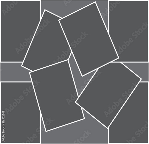 Collage for photos. Vector frame for pictures. Vector illustration