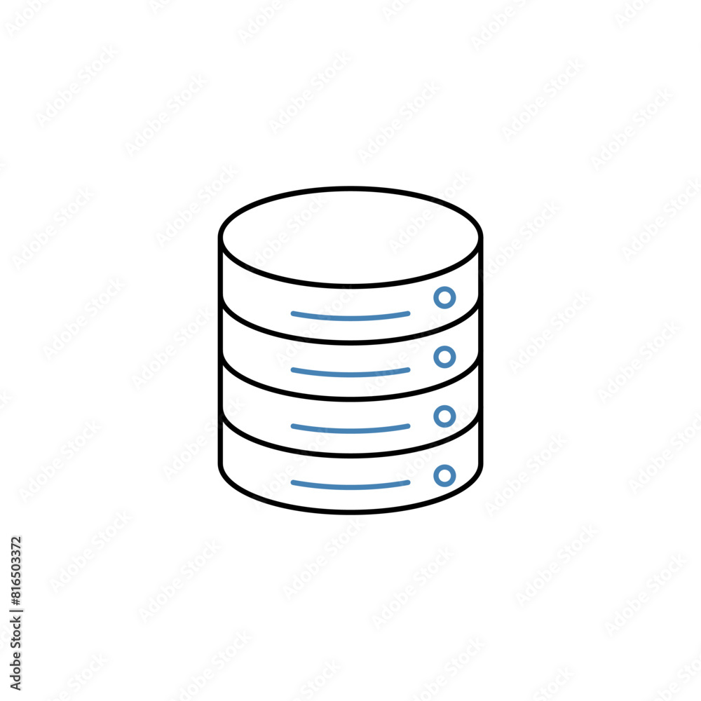 database concept line icon. Simple element illustration. database concept outline symbol design. database concept line icon. Simple element illustration. database concept outline symbol design.