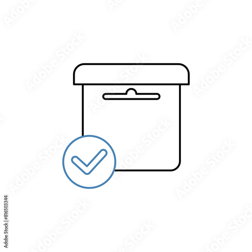 storage concept line icon. Simple element illustration. storage concept outline symbol design.