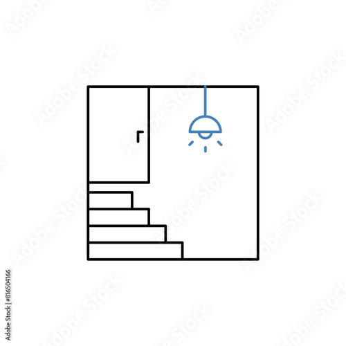 basement concept line icon. Simple element illustration. basement concept outline symbol design.