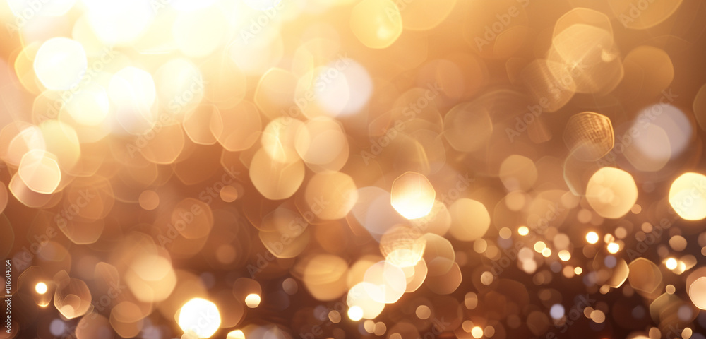 Fototapeta premium Rich tan lights with subtle sparkle.