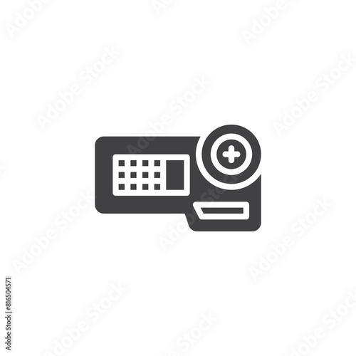 Casino roulette table vector icon