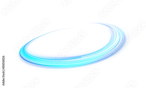 PNG. Wavy transparent curved lines in the form of the movement of sound waves in a set of different shapes of whirlpool, twist, spiral. Light arc in blue colors, in the form of a turn and a zigzag.	