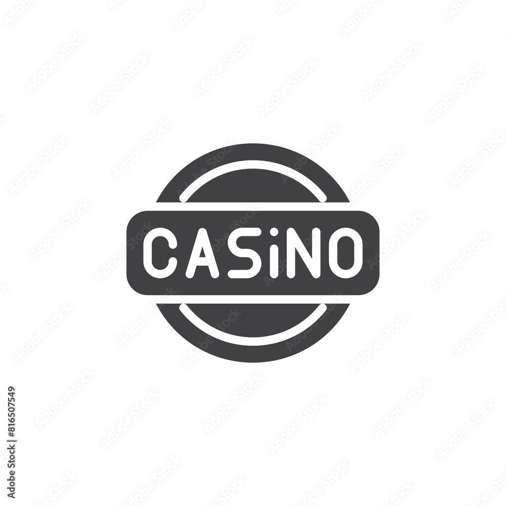 Casino text vector icon