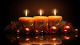 candles and christmas tree