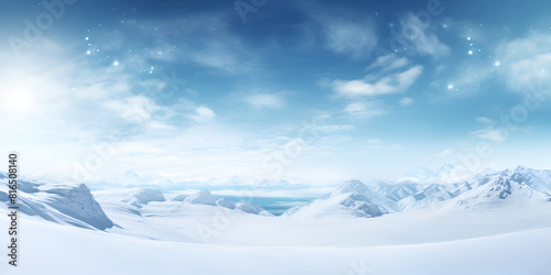 Snow texture background and design space peaceful landscape isolated background 