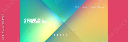Gradient triangles composition with bright fluid colors. Vector Illustration For Wallpaper, Banner, Background, Card, Book Illustration, landing page