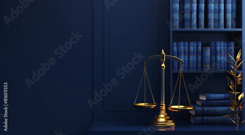 Scales of Justice with Law Books photo