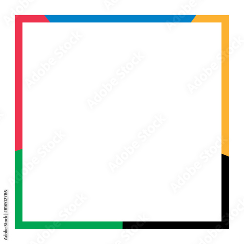 olympics games colors rectangle frame