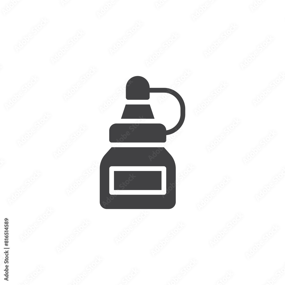 Bottle of mustard sauce vector icon Bottle of mustard sauce vector icon