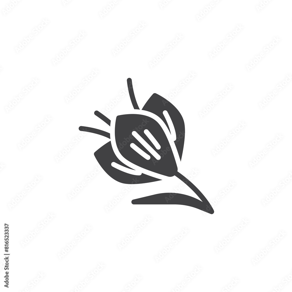 Fototapeta premium Saffron flower vector icon