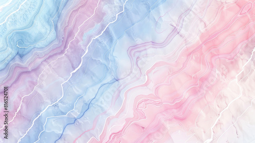 The texture of light purple and blue, pink marble with swirling patterns in the style of abstract art.  Background with stripes resembling a stone
