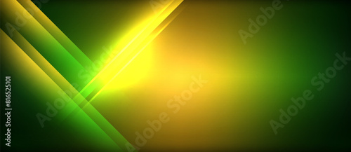 Neon glowing circle rays, light round lines in the dark, planet style neon wave lines. Energetic electric concept design for wallpaper, banner, background