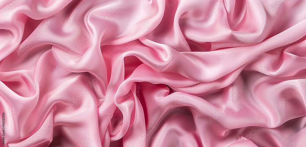 Obraz premium Subtle pink abstract cloth in widescreen view.