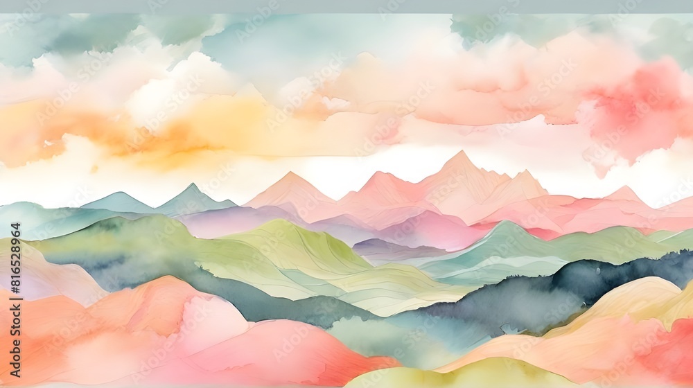 landscape with clouds and sun Background Generative Ai landscape with clouds and sun Background Generative Ai