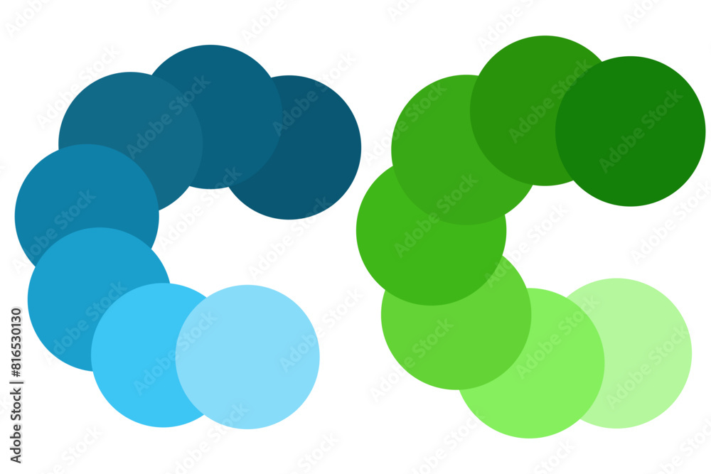 overlapping circles. Venn diagram infographics for three circle design
