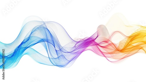 colorful wave on white background