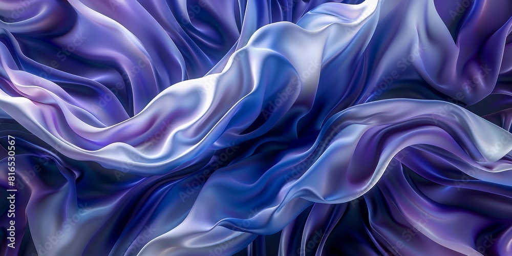 Obraz premium Wavy tile fabric background with purple and blue gradient colors