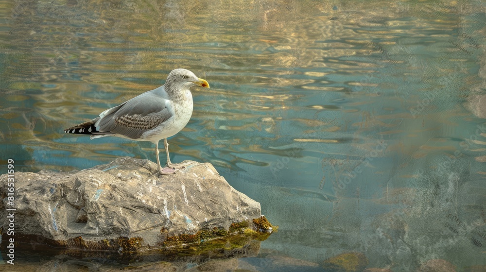 Seagull enjoying a peaceful interlude Seagull enjoying a peaceful interlude