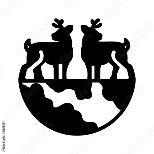 Vector solid black icon for Wildlife