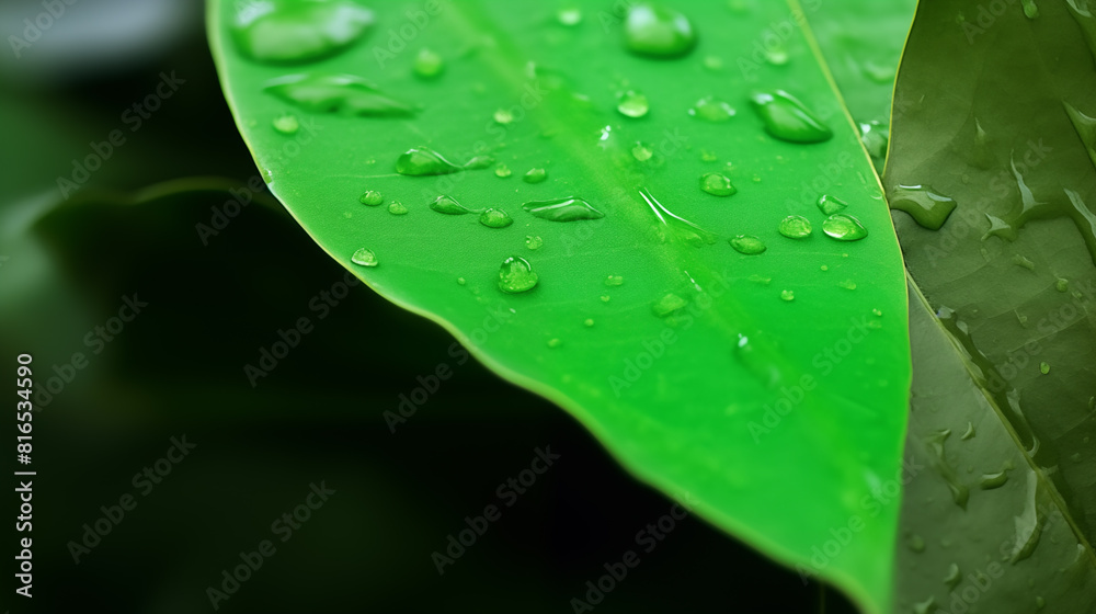 Greenery closeup with water drops. Greenery closeup with water drops.